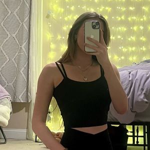 Black sports bra tank top